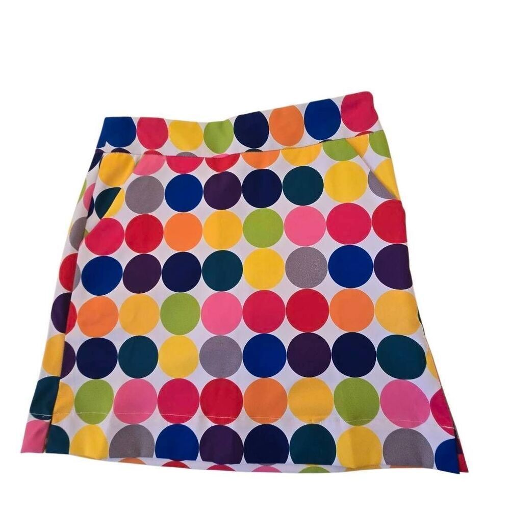 NWT Woodworth Disco Balls White Poly Loudmouth Golf Skort Multicolor Size 00